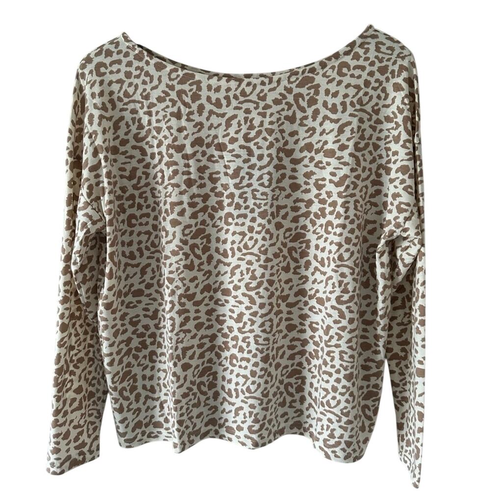 Alredine by Bailey’s Blossoms Leopard Long Sleeve Top NEW
